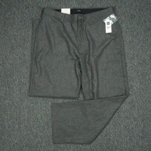 GAP Pants Men 38x30 Gray Wool Classic Fit Chino‎ Trouser Loose Straight NWT